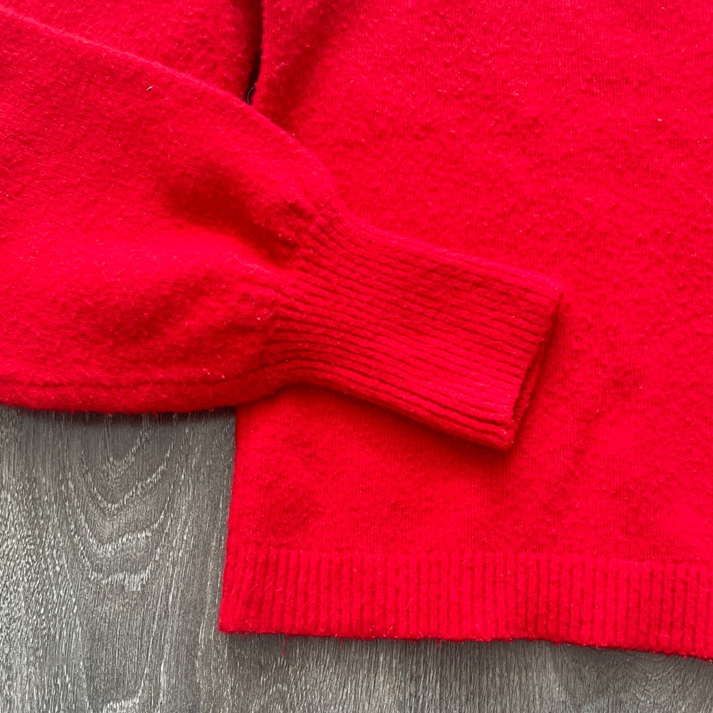 Red Square Neck Sweater - Picture 2 of 5